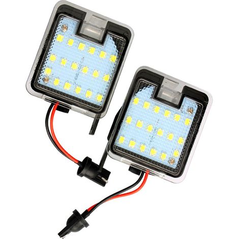 (2 pièces) 2 éclairages de bas de porte LED CANBUS sous rétroviseur compatibles avec Ford Focus MK3 MK2 Mondeo MKIV MKV Kuga C-Max Escape S-Max. Éclairage sous rétroviseur Welcome La Motor Vehicle Lig (1/5)