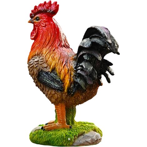 Hahn Statuen aus Harz dekorative Skulptur für den