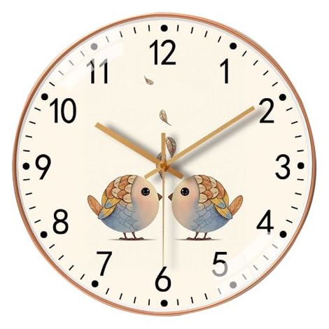 Horloge murale silencieuse de 20 cm, mouvement à quartz au style épuré, décoration pour chambre ou salon. (1/5)