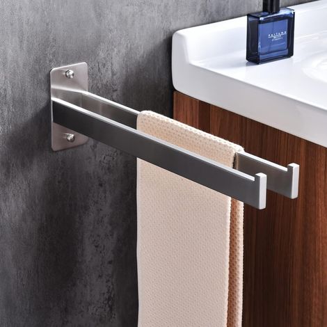 Porte-serviettes mural acier inoxydable pour salle de bain (1/5)