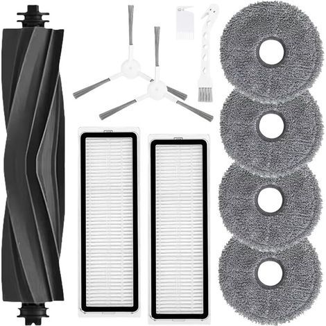 Kit d'Accessoires de Rechange Compatible Avec Dreame Bot L10 Prime/Pro - Aspirateur Robot, Brosse en Caoutchouc, Filtre HEPA, Brosse Latérale, Chiffon (1/4)
