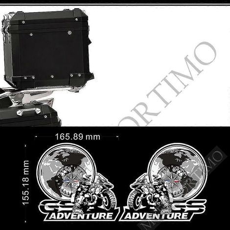 Autocollants pour BMW R1200GS, F850GS, F800GS, R1250GS, F750GS, G310GS, R1150GS, GSA, HP, coffre, valises, bagages, étuis en aluminium, Adventure - GS Stickers25 (1/5)