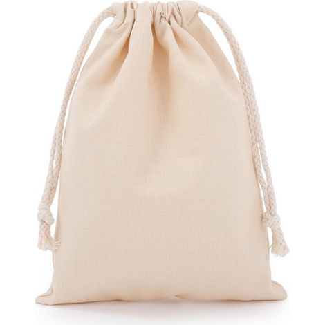Juego de 10 bolsas de tela de 7 x 10 cm, de algodón con cordón, ideales para cumpleaños, regalos de boda y joyas. (Café cremoso) (1/5)