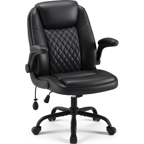 COLAMY Ergonomischer Bürostuhl mit hoher Rückenlehne, Verstellbare Armlehnen, Komfortabler Sitz, Lendenstütze, PU-Bezug, Schreibtischstuhl für Homeoffice und Büro (1/5)