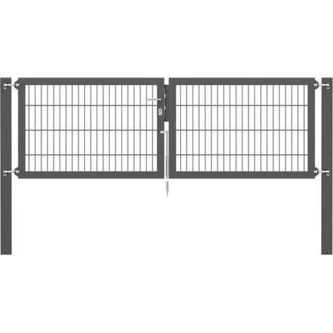 ALBERTS Doppeltor Flexo Plus, anth.RAL 7016, z.Einbet.BxH2500x800mm, PF1500/100x100mm (1/5)