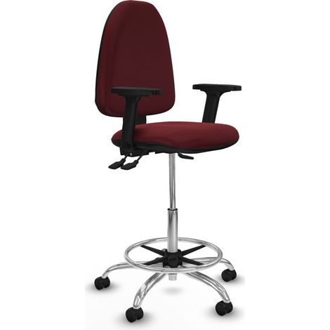 Sedia da Ufficio Piqueras y Crespo B2D05RF Rosso Granato Alta (1/5)