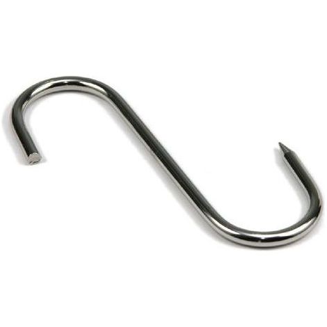 Gancio fisso da macellaio in acciaio inox 10pz. mm.3x60  - Salone
