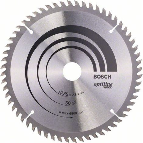 Bosch PRO Wood Kreissägeblatt, 235 x 2,8 x 30 mm, T60