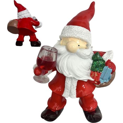 Figurines Père Noël Statue Décorative Sur Table Santa Claus Statue de Noël Figurine De Table Pour Jardin, Maison, Saint-Valentin, Anniversaire, , , Décoration (1/5)