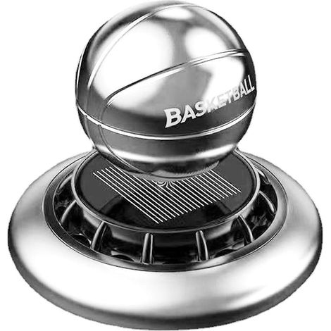 Dekorativer Auto-Lufterfrischer in Form eines rotierenden, solarbetriebenen Fußballs aus robuster Legierung im modernen Design – Autozubehör (1/5)