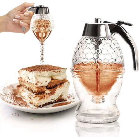Distributeur de Miel et Sirop - Verseur pour Jus et Liquides Alimentaires - Accessoire de Cuisine (1/3)