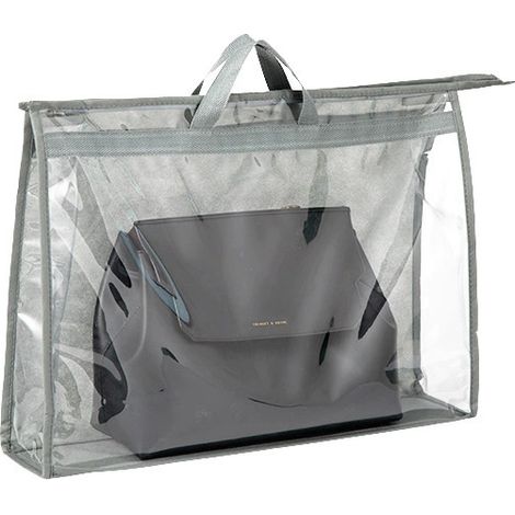 Sac de Rangement Transparent PVC avec Poignée et Fermeture Éclair - 503513cm - Gris - Taille XXL (1/2)
