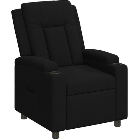 Liegestuhl Schwarz 75 x 95 x 100 cm Stoff vidaXL (1/5)