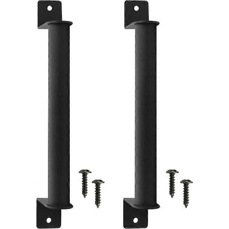 Ensemble de 2 poignées de porte de grange robustes, quincaillerie pour porte de grange avec 4 vis (M4 x 15 mm)
