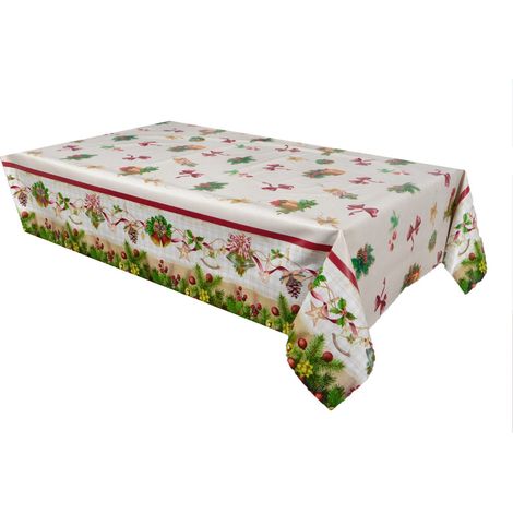 Nappe en toile cirée rectangulaire grand format NŒUDS (1/3)