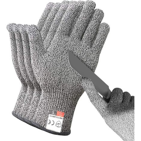 2 Paires de Gants Résistants aux Coupures, Gants Anti-Coupures de Niveau 5 Certifiés EN 388, Gants de Travail de sécurité pour Cuisine, Butcher (1/5)