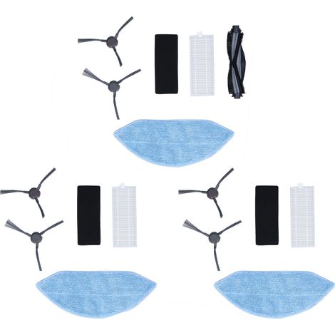 Kit d'accessoires pour balayeuse, brosse principale, brosse latérale, filtre, chiffon de lavage, pièce de rechange pour U2 DGN22 (1/4)