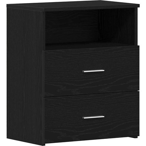 Maison Exclusive - Nachttisch 2 pcs Schwarz Eichen-Optik 50 x 32