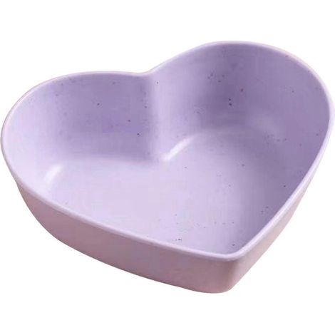 Bol en forme de cœur pour sauces, assiette plate, bol à dessert minimaliste et original, idéal pour la maison, la cuisine ou les fêtes de mariage.-Purple (1/5)