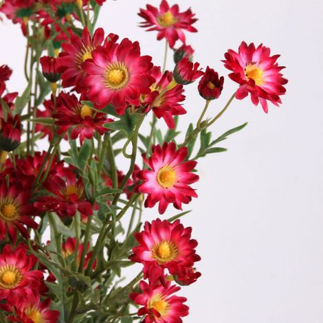 Set aus künstlichen gelben Blumen, Gänseblümchen und Flieder, 75 cm Stiel, 4 cm Durchmesser, Dekoration für Hochzeiten, Partys, Fotostudios. (1/5)