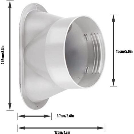 Adaptateur de Tuyau Déchappement de Climatiseur, 150mm Connecteur De Tuyau pour Climatiseur Mobile, Adaptateur Tuyau Climatiseur Mobile, Coupleur de Tube de Climatiseur Extension Raccord (1/4)