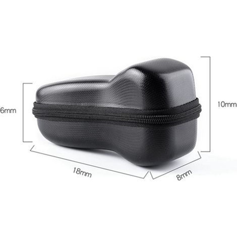 Une pochette/boîte de rangement noire en EVA pour rasoir Philips, avec port de chargement.
