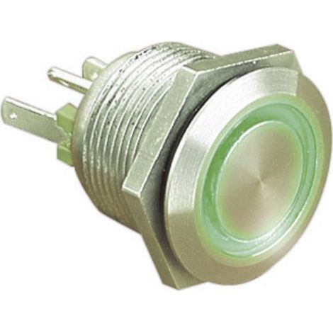 Pulsante antivandalo 24 V/DC 0.05 A 1x Off / (On) Bulgin MPI002/28/GN IP66 Momentaneo 1 pz. (1/3)