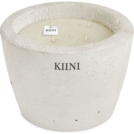 KIINI Betonkerze Sojawachs Modernes Design XS Weiß (1/3)