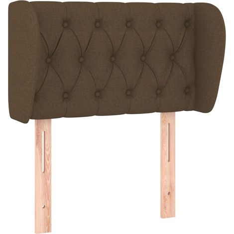 Maison Exclusive - Cabecero de tela marrón oscuro 83x23x78/88 cm (1/5)