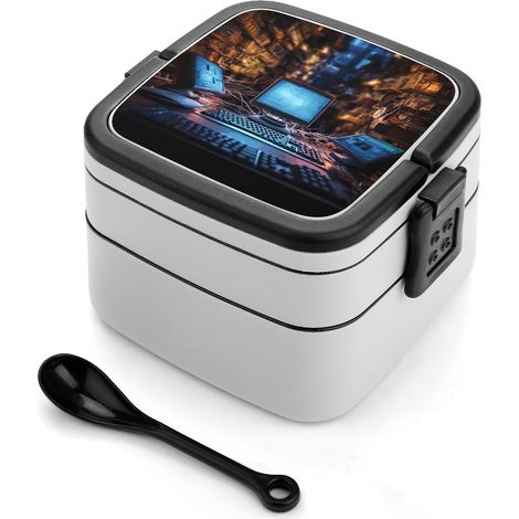Boîte à bento empilable pour ordinateur et internet, grande (1/5)