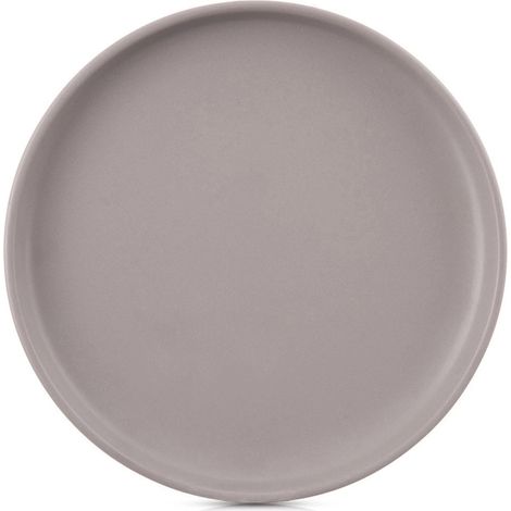 Keramik-Dessertteller, Grau, 20,5 cm, spülmaschinenfest