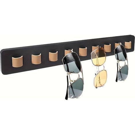 Sonnenbrillen-Organizer aus Holz – Wandmontierter Brillenständer und Aufbewahrungsmöglichkeit für bis zu 9 Brillen – Perfekt für Zuhause (1/5)