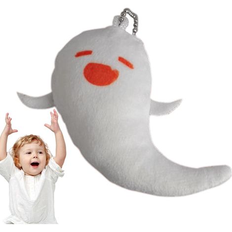 Coussin en peluche fantôme en noyer, pendentif Zhongli, porte-clés, coussin de sieste, ornements (1/5)