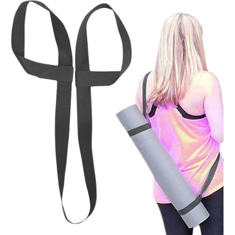 2pcs Tapis Yoga Sangles, Tapis de Transport Sangle Yoga, Ceinture Tapis Yoga Réglable Yoga, Sangles de Transport Yoga Mat Strap Réglable Coton Ceinture pour Pilates Fitness Gym