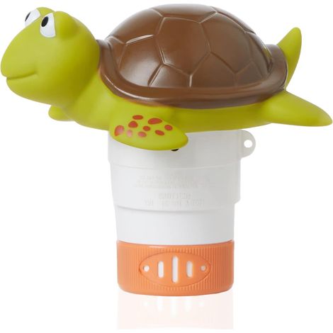 Schwimmender Chlorspender in Schildkrötenform, ausschließlich für 2,5 cm (1 Zoll) große Tabletten – Mini-Schwimmchlorspender für Schwimmbäder (1/5)