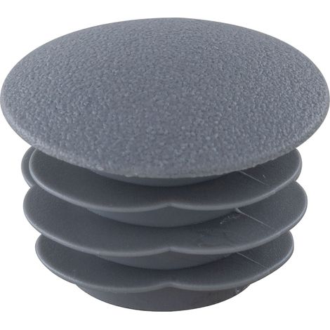 Lamellenstopfen gewölbt ø 20mm Rohrstopfen Wandstärke 0,8-2,5mm Kunststoff grau (1/2)