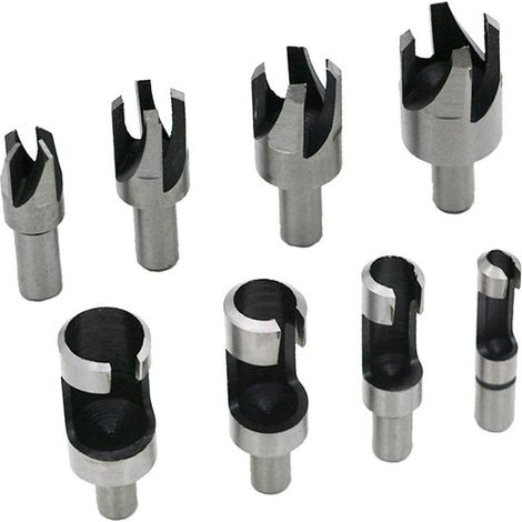 Set di 8 punte per trapano per legno, utensili per il taglio del legno, punte per trapano per tasselli da 6 mm/10 mm/13 mm/16 mm, con punte coniche e punte a uncino.