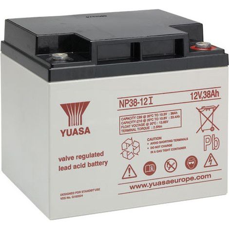 Accumulateur au plomb YUASA NP38-12I, 12 V-/38 Ah