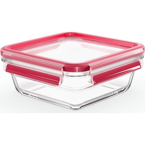 Emsa Clip Close Contenitore Ermetico Vetro Rosso 0,8 L (1/2)