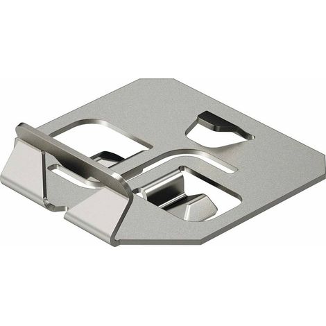 OBO Bettermann Pièce de serrage pour échelle à câbles pour fixation de séparateur acier inoxydable, inoxydable A2 1.4310 brut, post-traité..., 6062284 (1/2)