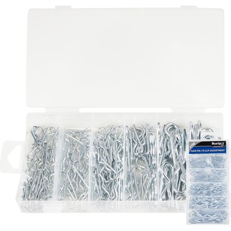 BlueSpot 120pc Assorted DIY Workshop Storage Automotive Hair Pin And R Clip Set (1/3)