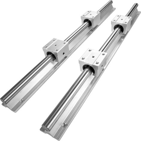 VEVOR Miniature Rail Lineaire Guide CNC SBR16-500mm Rails et roulements lineaires CNC pour les machines deautomatisation telles que les routeurs CNC bricolage/les tours/les machines-outils (1/5)
