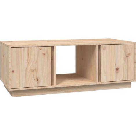 Tavolino da Salotto 110x50x40 cm in Legno Massello di Pino vidaXL