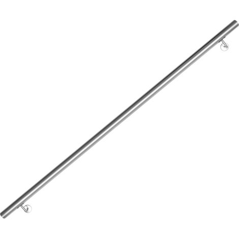 Wolketon Edelstahl Handlauf 50 - 200 cm Treppengeländer Innen &Außen Geländer Wandhandlauf für Treppe aus Edelstahlrohr V2A, Mit Montagematerial, Länge: 160 cm