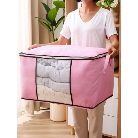 Sac de Rangement pour Couette en Non-Tissé à Grande Capacité, Sac d'Emballage pour Voyage ou Déménagement, Rangement Saisonnier pour Maison et Chambre, Décoration de Noël (1/4)