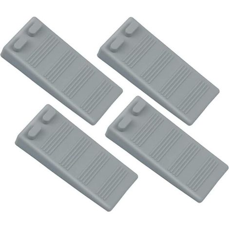 Set di 4 cunei antiscivolo per porte, adatti a diverse applicazioni in casa o in ufficio, prestazioni affidabili, materiale in PVC, colore grigio. (1/4)