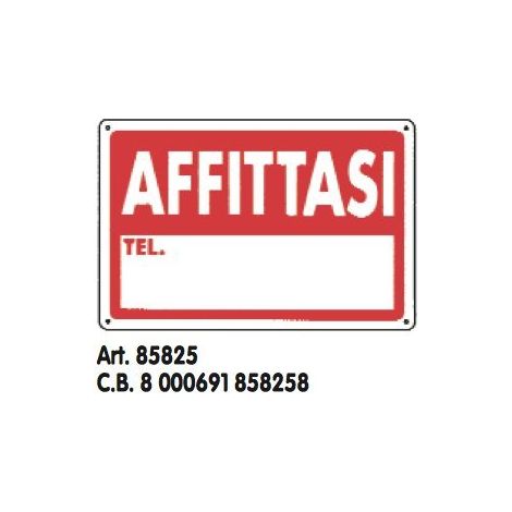 ORECA - CARTELLO AFFITTASI 30x20 CM