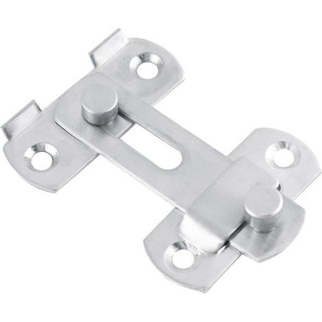 Verrou de porte en acier inoxydable LV.LIFE - Traitement de surface tréfilage - Taille 70x50mm - Poids 48g (1/4)
