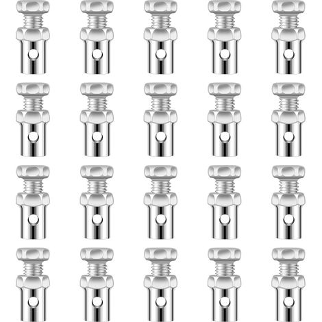Lot de 20 embouts universels de câble de frein d'accélérateur de 0,3 cm, serre câble d'accélérateur Go Kart, extrémités de câble de frein pour moto