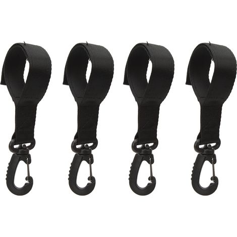 Set mit 4 verstellbaren Befestigungsclips für Kajak- oder Kanupaddel, aus korrosionsbeständigem Nylon. (1/4)
